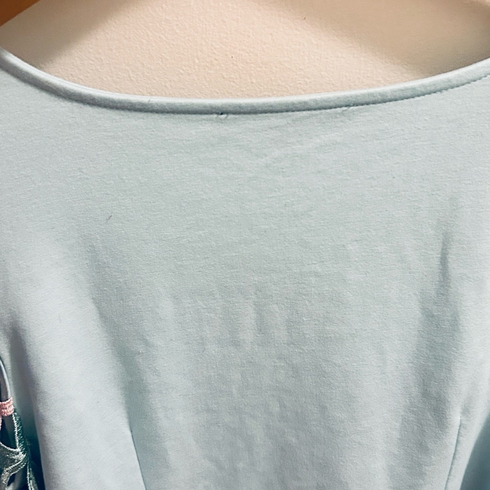 BOSTON PROPER Pastel Spring Top, Robin’s Egg Blue, Medium, NWOT (CLOS) - Picture 4 of 6